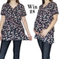 Winona Layered Top - For Ladies and Maternity and Pregnant Blouse Fits Small to XL