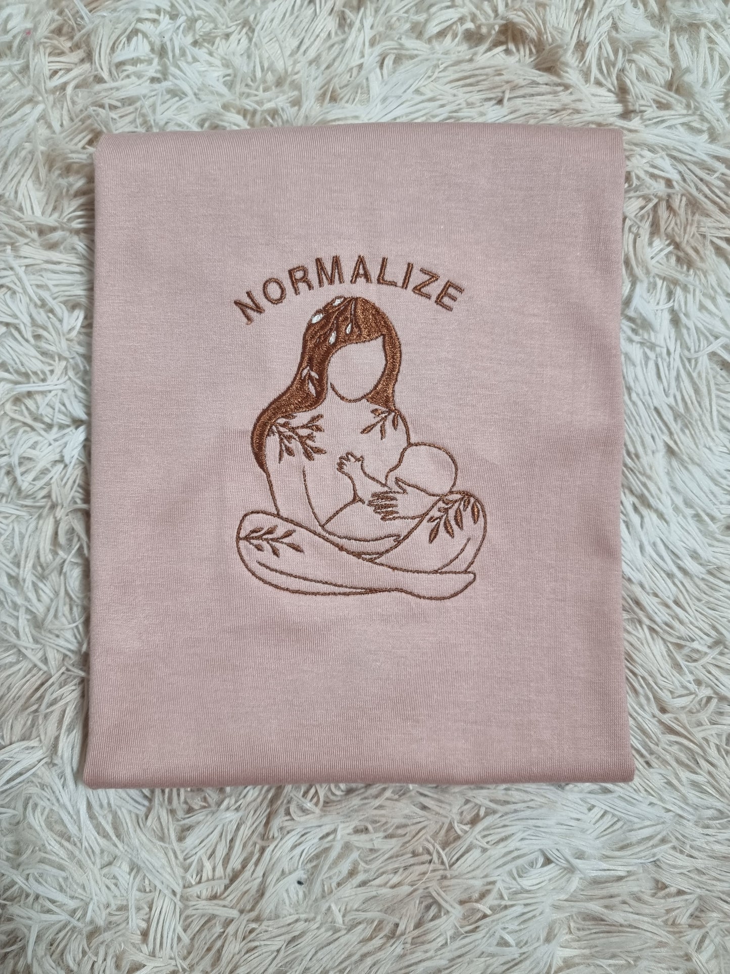 Embroidered T-Shirts - Normalize Breastfeeding Shirt Embroidery