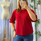 Sabel Plus Size Top Up to 2XL -  Stretchy Knitted Blouse Plus Size