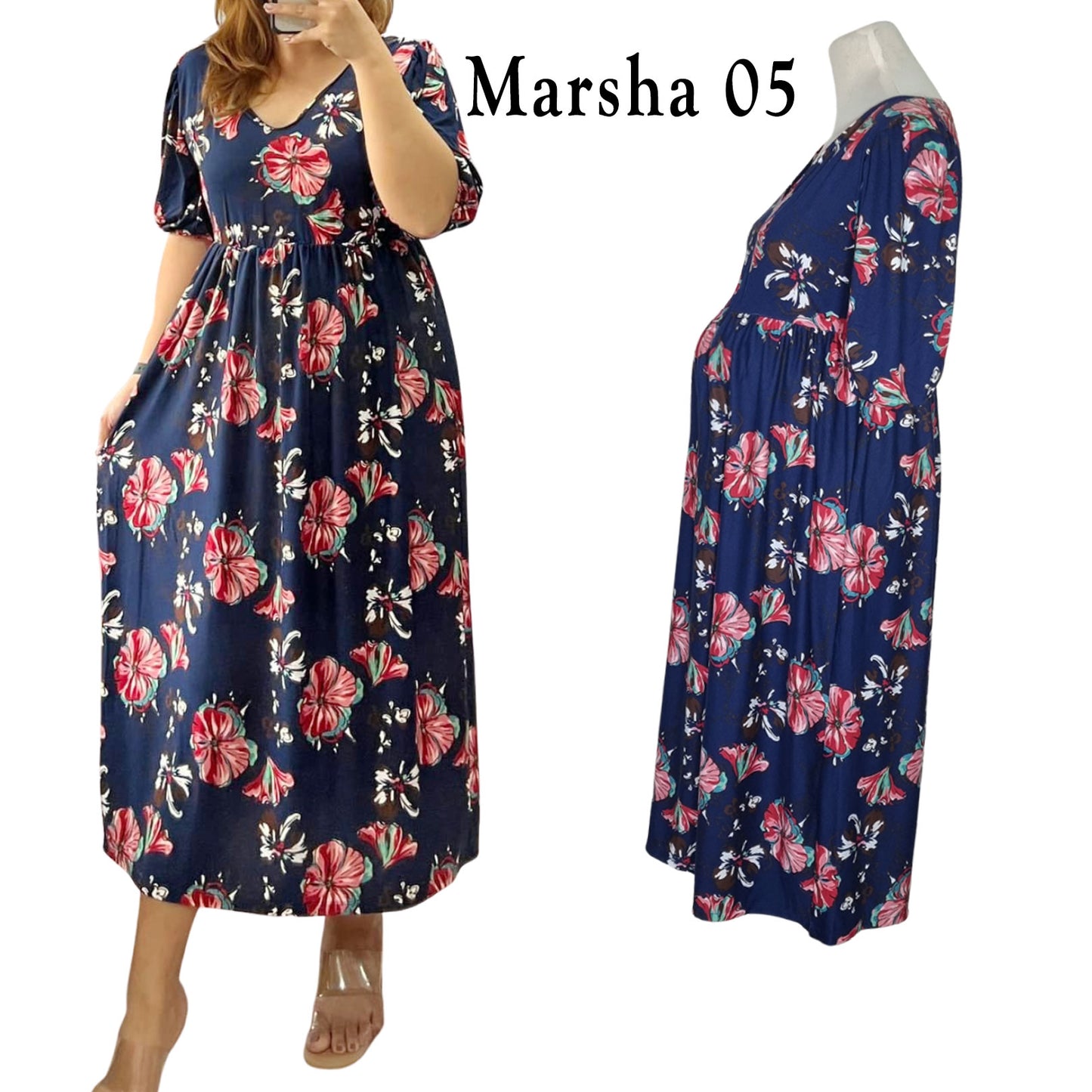 Marsha 3/4 Sleeves for Ladies and Pregnant Women and Plus Size - Fits up to XL