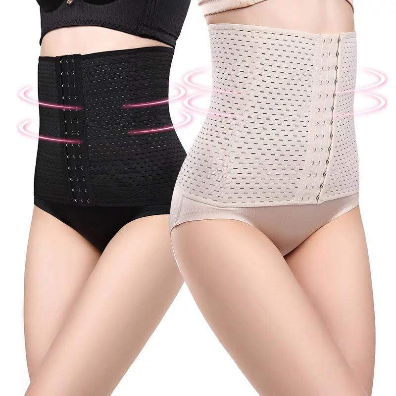 Air Breath Tummy Grip Belt Waist Trainer Trimmer and Slimming Corset 3  Hooks Girdle with Wire Support